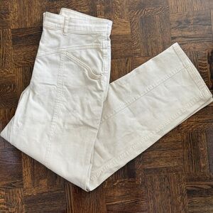 Aritzia Wilfred Cream Straight-Leg Pants - Size 4